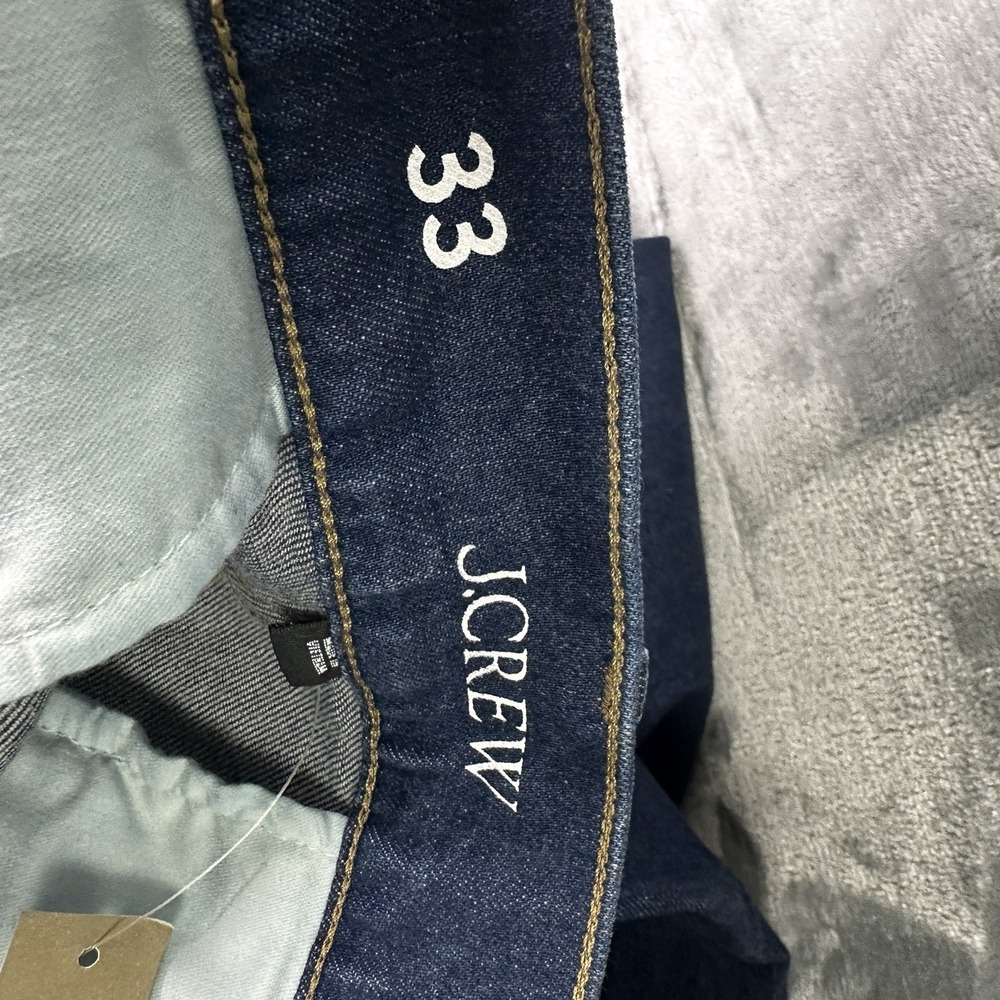 Crew '96 Denim Trouser Size 33 Dark Wash Wide Leg High Rise Jeans Button Fly - Picture 9 of 14